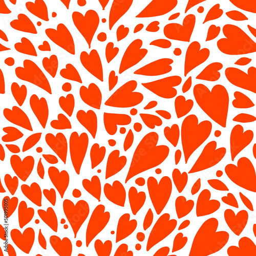 Valentine background, heart shapes. Love seamless pattern for your design