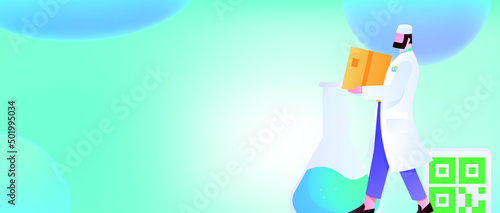 Medical health protection against epidemic flat vector concept illustration
