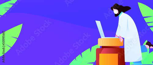 Medical health protection against epidemic flat vector concept illustration
