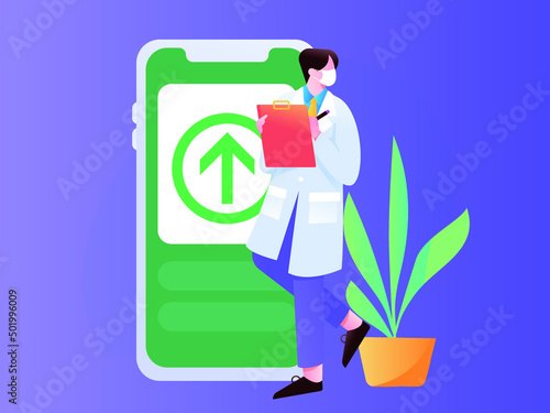 Medical health protection against epidemic flat vector concept illustration
