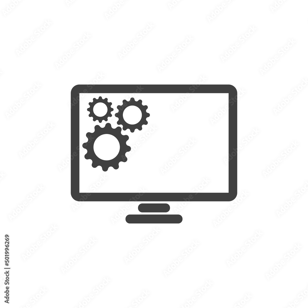 Computer monitor logo vector Computer monitor logo vector