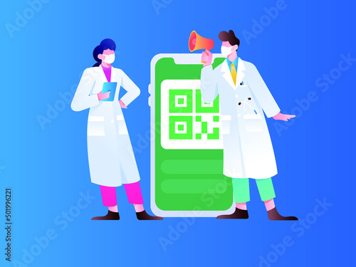 Medical health protection against epidemic flat vector concept illustration
