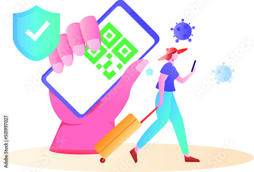 Medical health protection against epidemic flat vector concept illustration
