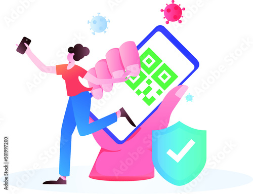Medical health protection against epidemic flat vector concept illustration
