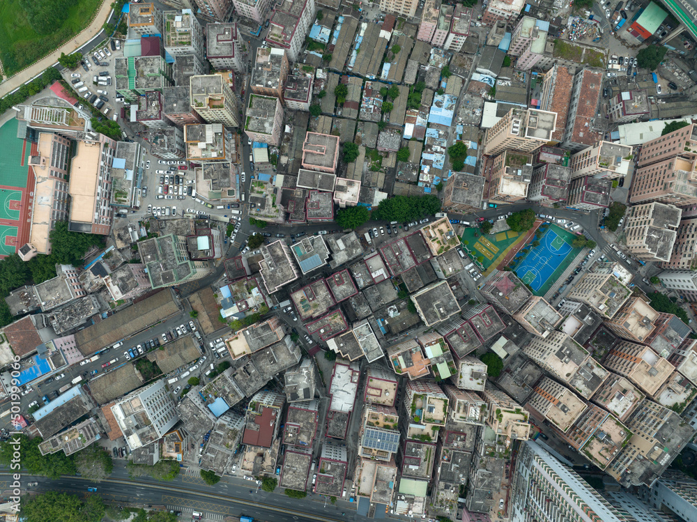 Aerial view of landscape in shenzhen, China