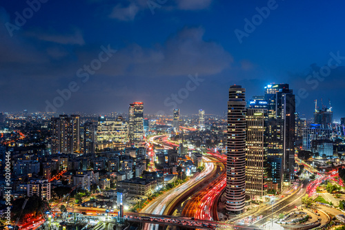 Night view of Tel-Aviv - Israel