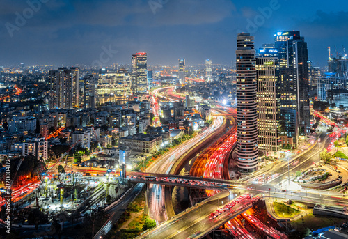 Night view of Tel-Aviv - Israel
