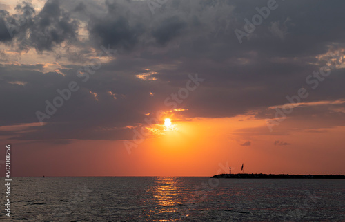 Sunrise over the sea beautiful cloudscape