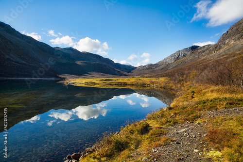 Still Water at Norwegian Mountain Lake Hydalsvatnet in Hydalen, Hemsedal