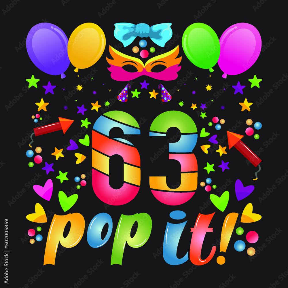 Fototapeta premium Birthday T-shirt Designs with unique vectors