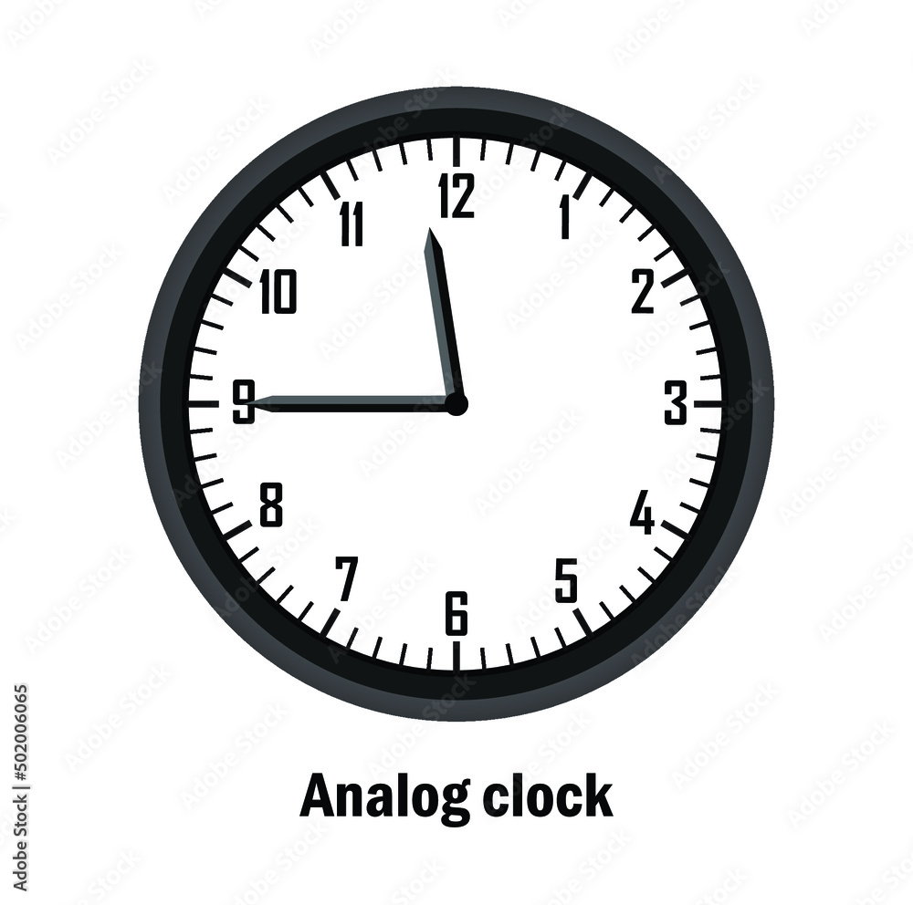 wall clock with time to go 11:45 wall clock with time to go 11:45