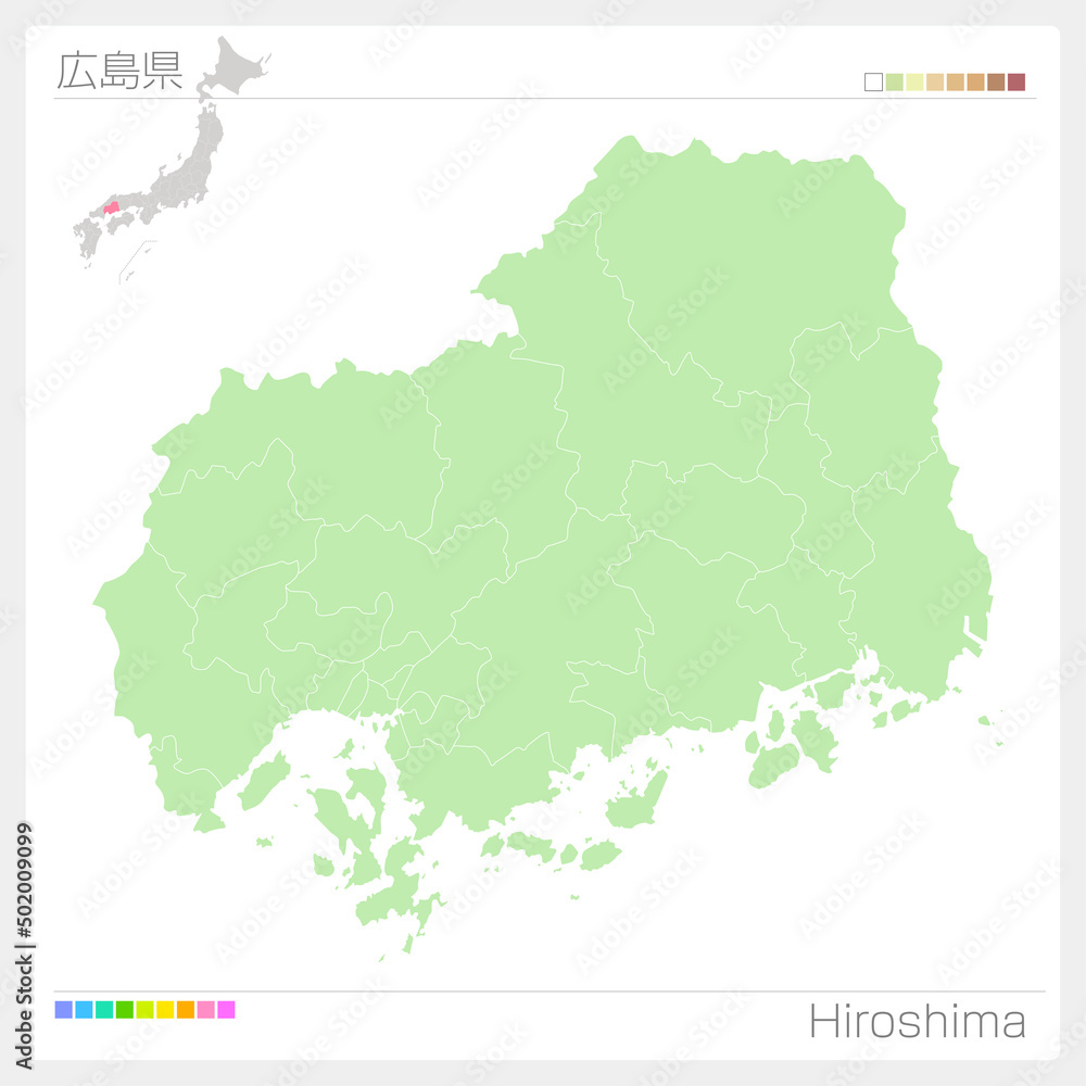 広島県の地図・Shimane Map