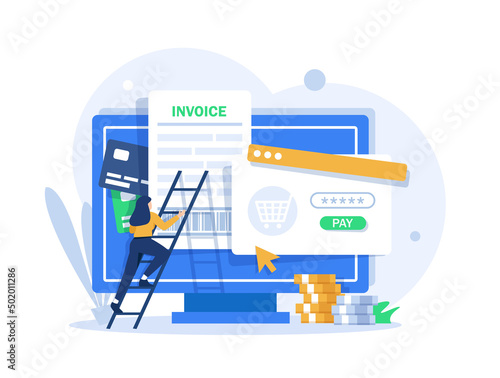 Online payment concept,Financial transaction confirmation