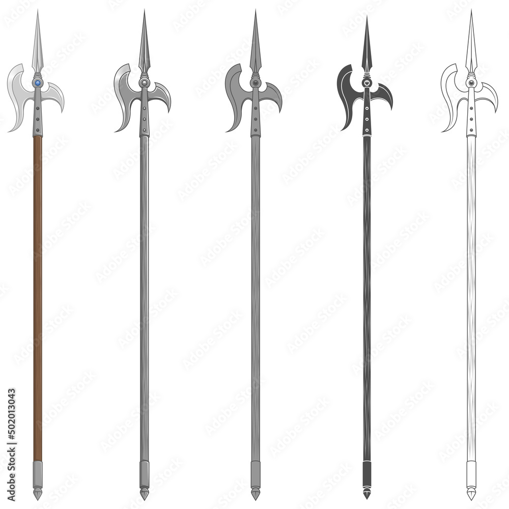 Halberd vector design, weapon used in the middle ages Halberd vector design, weapon used in the middle ages