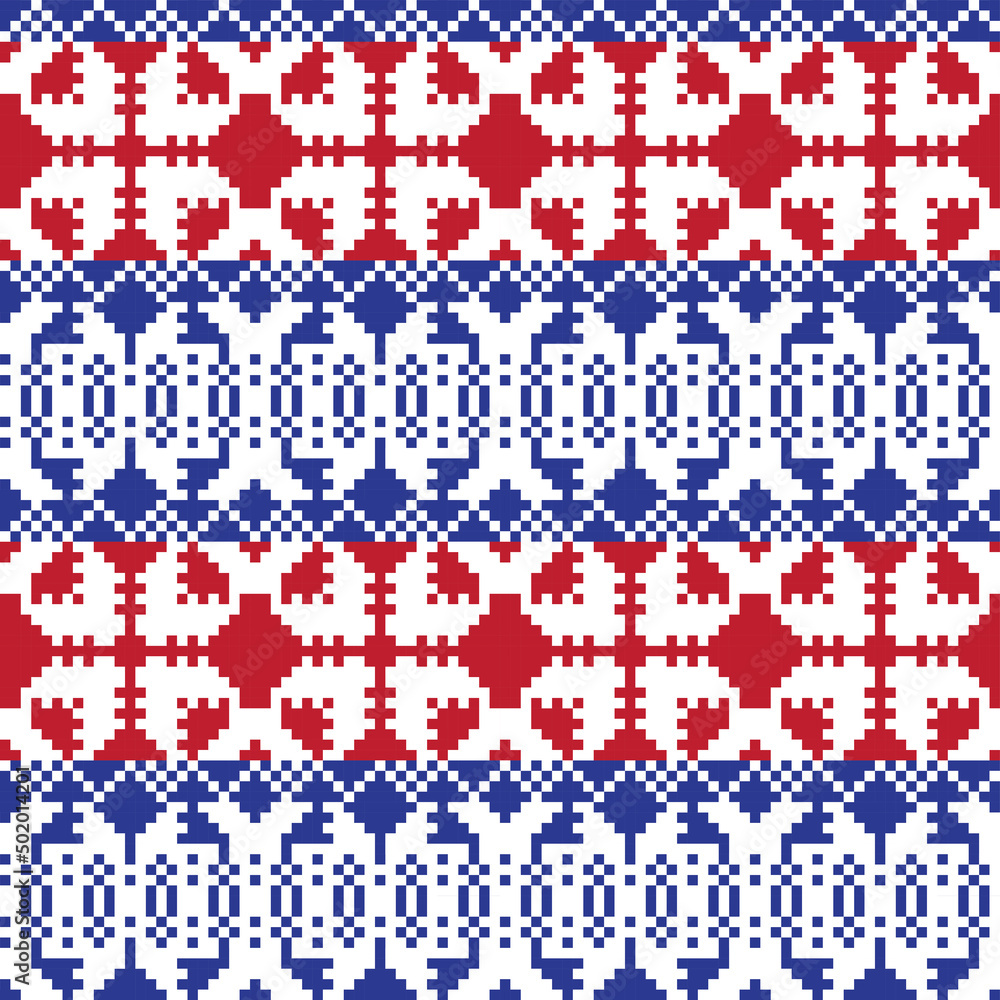 Christmas Fair Isle Seamless Pattern Design Christmas Fair Isle Seamless Pattern Design