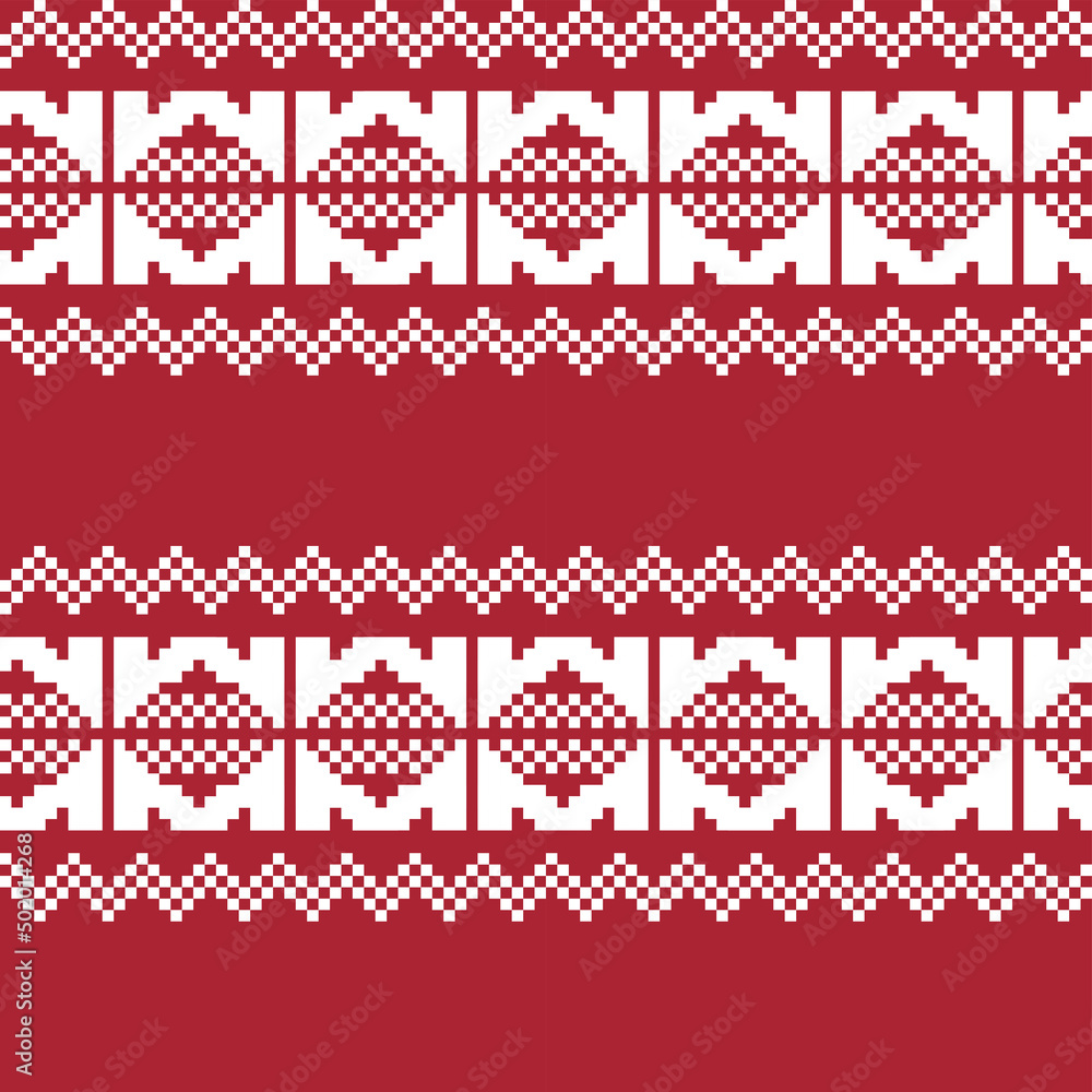 Christmas Fair Isle Seamless Pattern Design Christmas Fair Isle Seamless Pattern Design