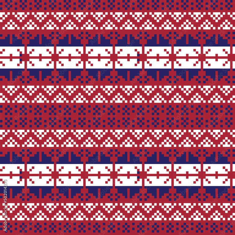 Christmas Fair Isle Seamless Pattern Design Christmas Fair Isle Seamless Pattern Design