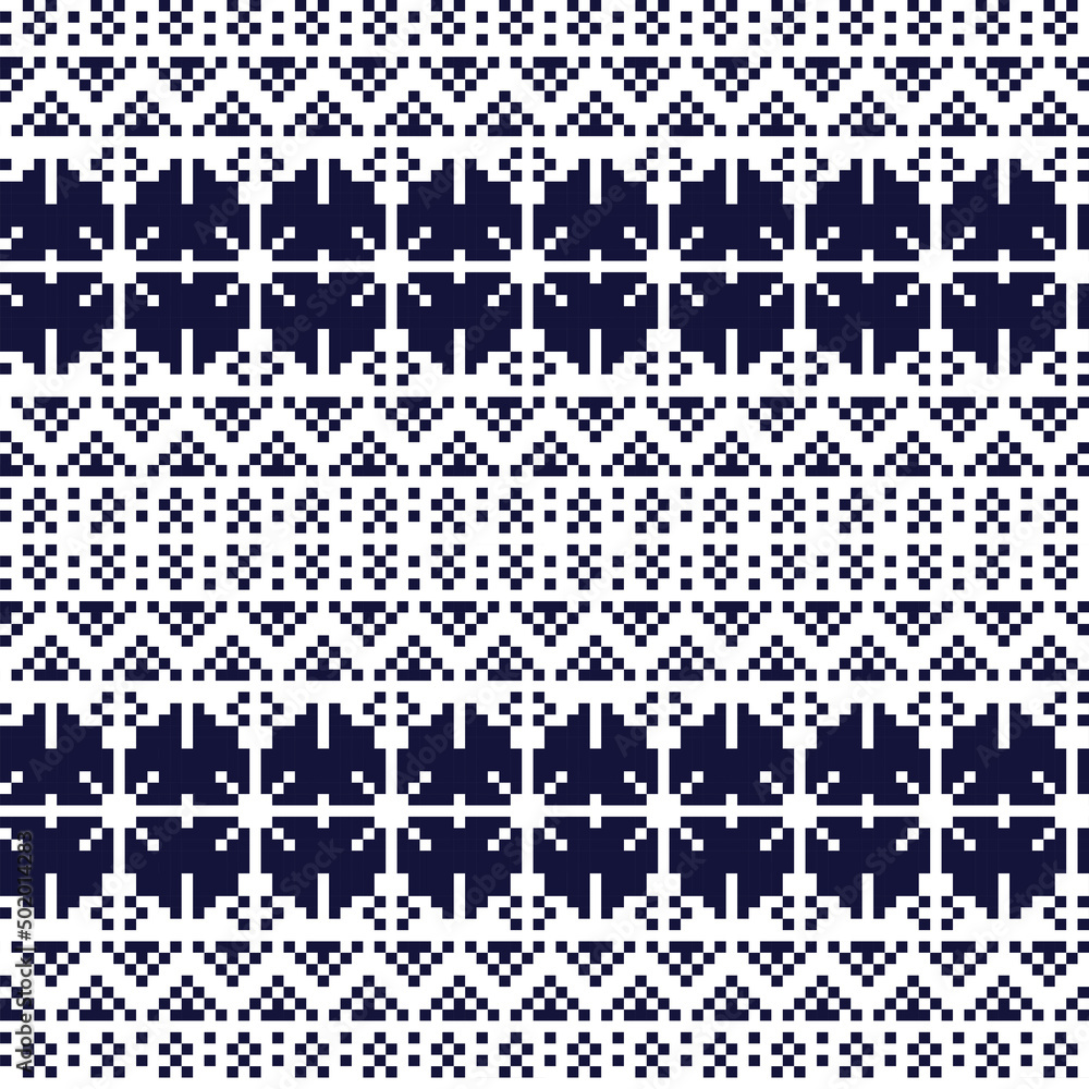 Christmas Fair Isle Seamless Pattern Design Christmas Fair Isle Seamless Pattern Design
