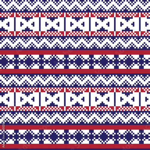 Christmas Fair Isle Seamless Pattern Design