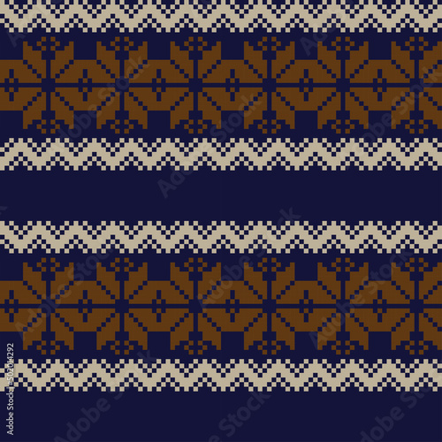 Christmas Fair Isle Seamless Pattern Design