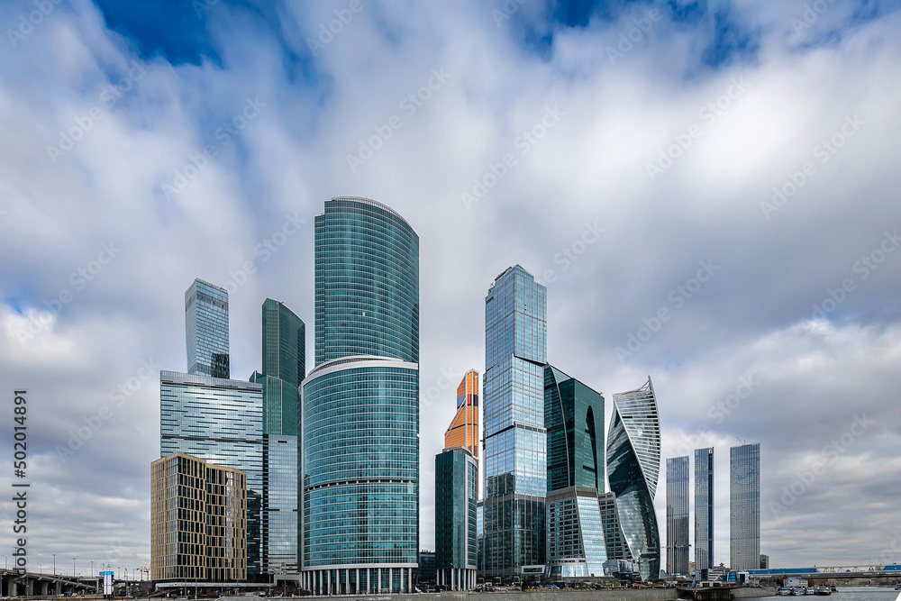 Skyscrapers in the Moscow City area in Moscow