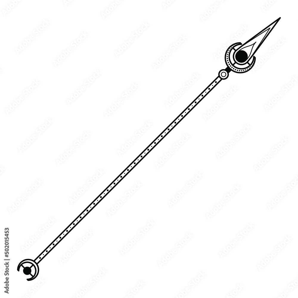 Abstract Black Simple Line Spear Weapon Doodle Outline Element Vector Design Style Sketch Isolated On White Background Illustration For War, Battle Abstract Black Simple Line Spear Weapon Doodle Outline Element Vector Design Style Sketch Isolated On White Background Illustration For War, Battle