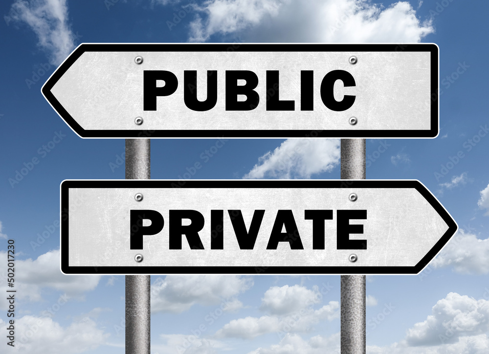 Obraz premium Public versus Private