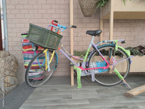Explore city with urban bicycle