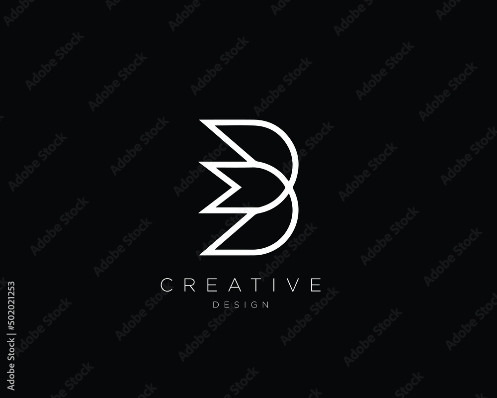 Creative Minimal Letter B Flower Logo Design, B Lotus Logo Design Creative Minimal Letter B Flower Logo Design, B Lotus Logo Design