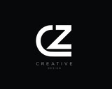 CZ Logo Design , Initial Based CZ Monogram 