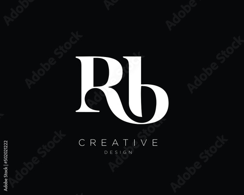 RB Logo Design , Initial Based RB Monogram 