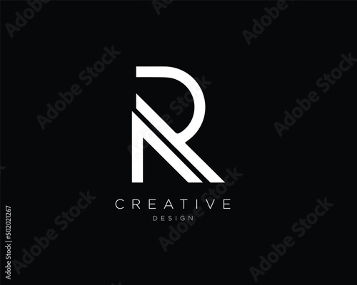 AR Logo Design , Initial Based AR Monogram 