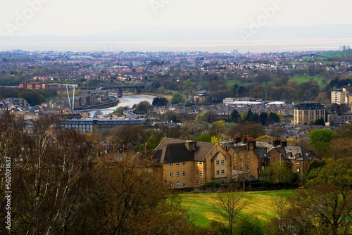 Panorama of Lancaster, Lancashire, England.