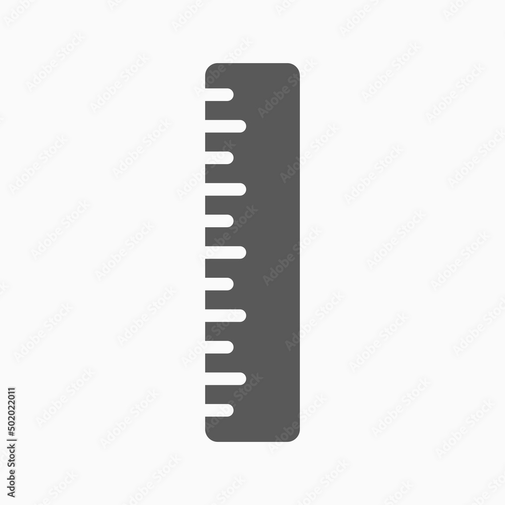 ruler icon, stationary vector, measurement illustration