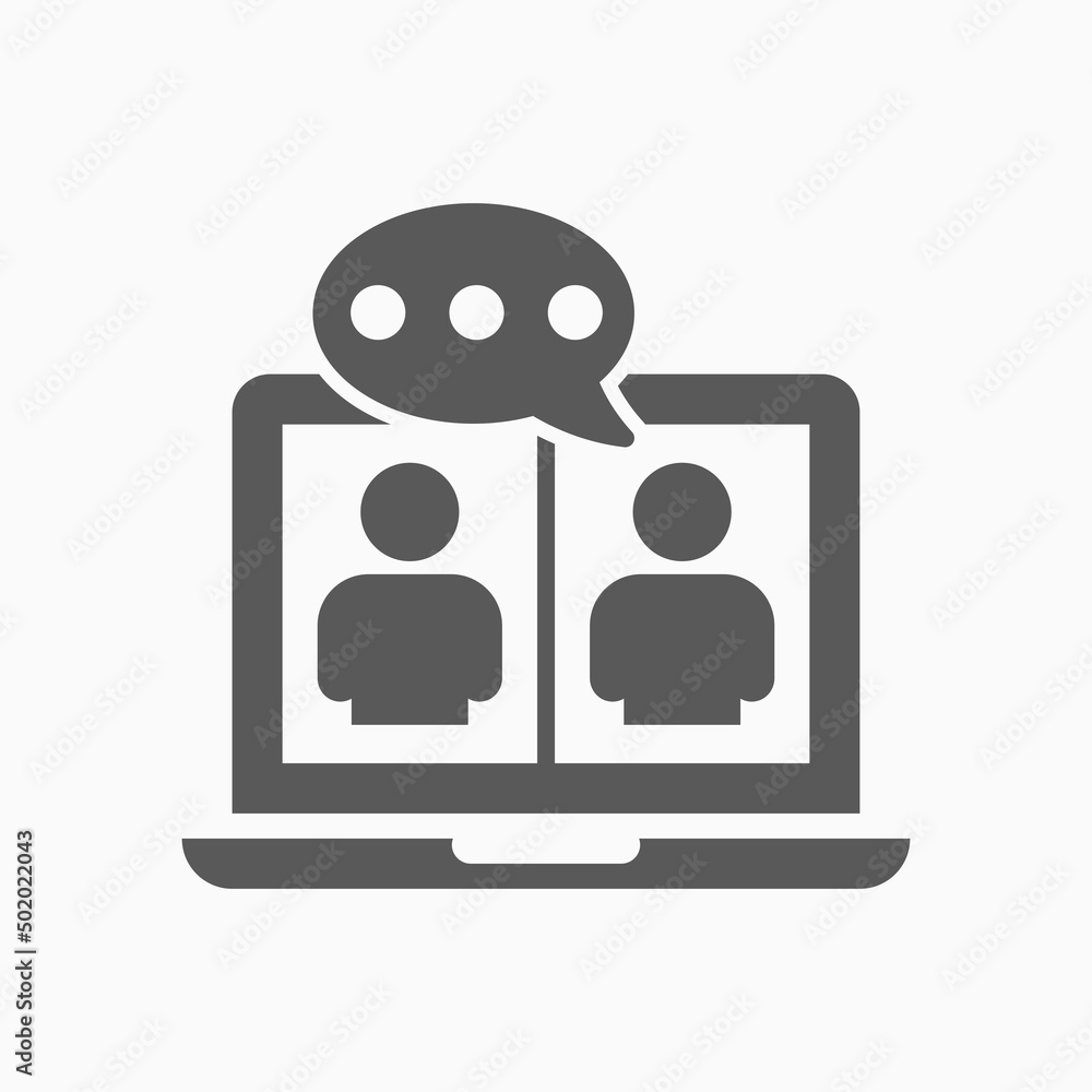 video conference icon, video chat vector, video call illustration video conference icon, video chat vector, video call illustration