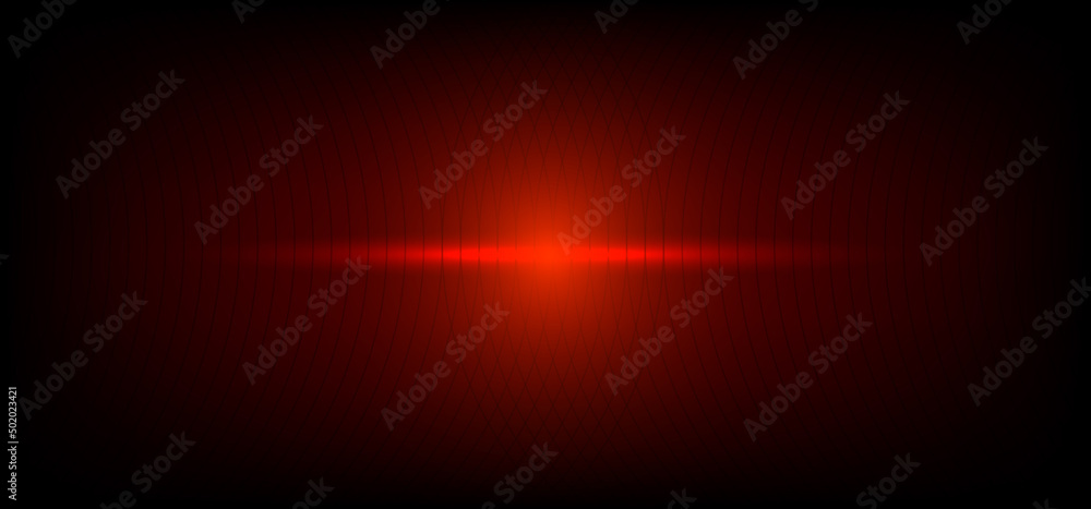 Abstract  technology neon glow on red and black background.