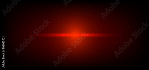 Abstract  technology neon glow on red and black background.