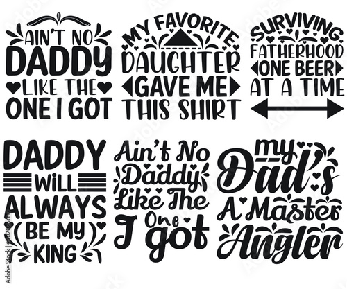 Happy Father's Day SVG T-shirt Design Bundle