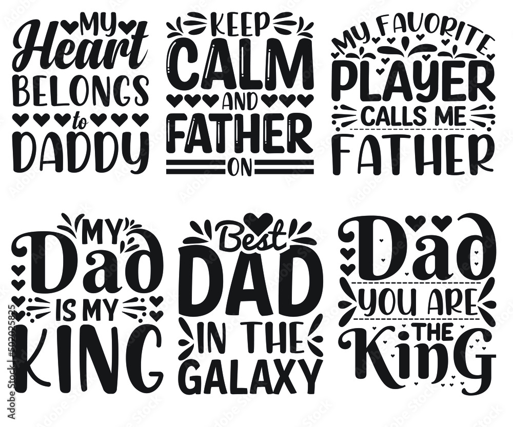 Happy Father's Day SVG T-shirt Design Bundle