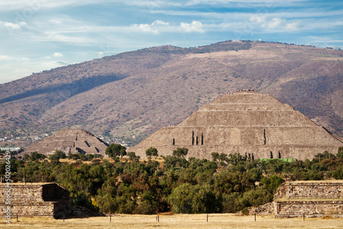 Pyramid of the Sun. Teotihuacan. Mexico. View from the Pyramid of the Moon.