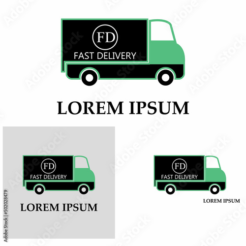 Fast delivery truck icon vector illustration