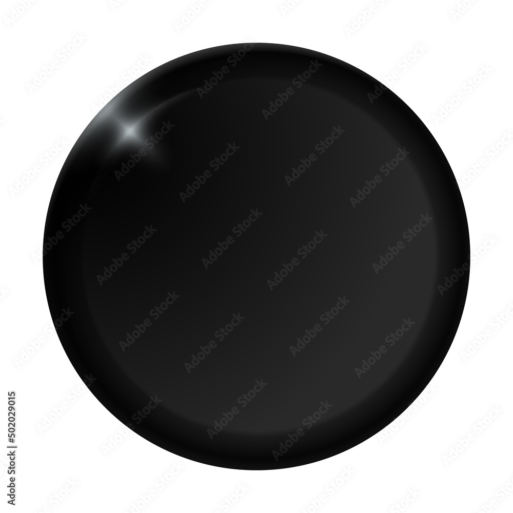 Realistic black round plate, painted metal object or plastic, circle disc isolated. Vector illustration Eps10 Realistic black round plate, painted metal object or plastic, circle disc isolated. Vector illustration Eps10