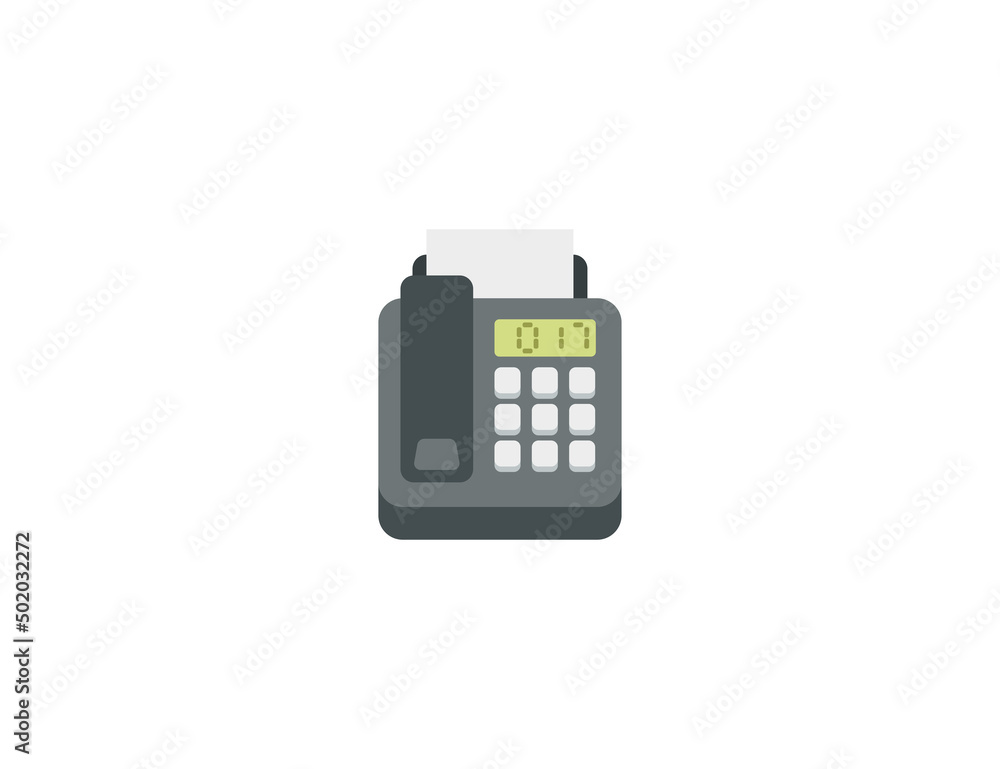 Fax Machine Vector Isolated Emoticon. Fax Machine Icon Fax Machine Vector Isolated Emoticon. Fax Machine Icon