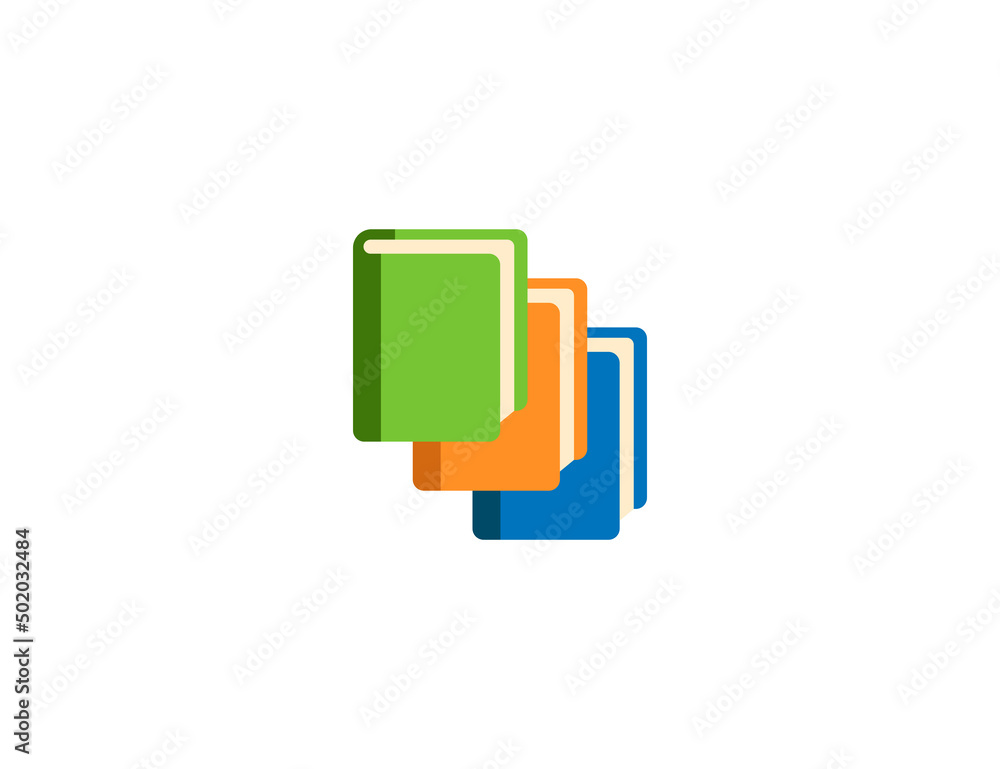Books Vector Isolated Emoticon. Books Icon Books Vector Isolated Emoticon. Books Icon