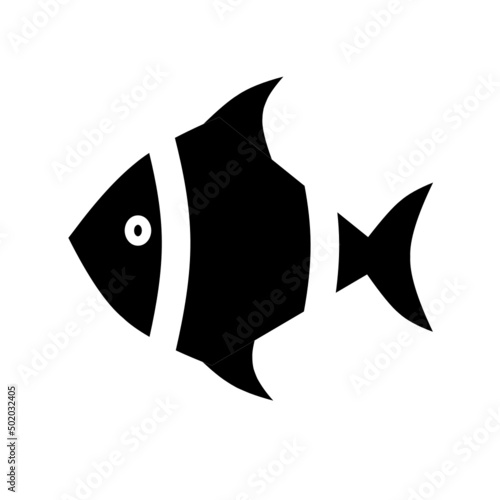 angel fish icon vector on white background