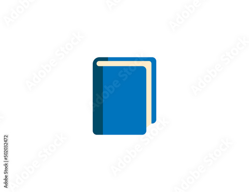 Blue Book Vector Isolated Emoticon. Book Icon