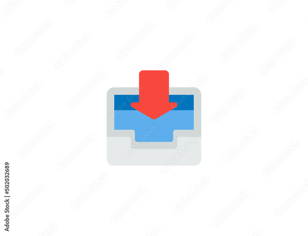 Inbox Tray Vector Isolated Emoticon. Inbox Tray Icon Inbox Tray Vector Isolated Emoticon. Inbox Tray Icon