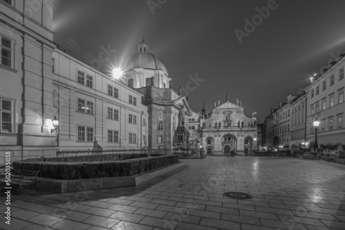 Statue on the famous Charles bridge in Prague, Czech republic © vaclav