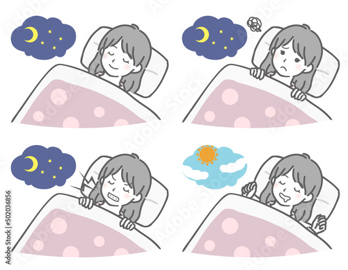 睡眠する女の子