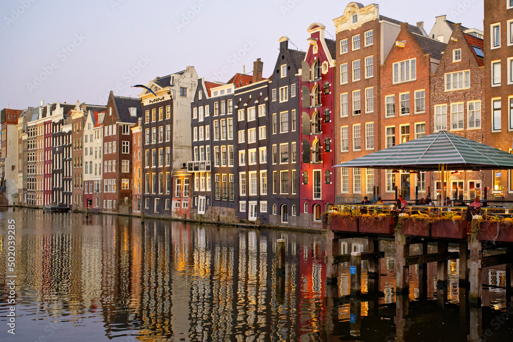 Vue d'ensemble d'un des quartiers centraux d'Amsterdam